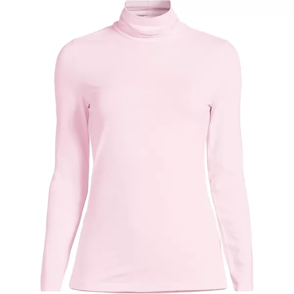 imageLands End Womens Lightweight Jersey Skimming Long Sleeve TurtleneckPink Fog