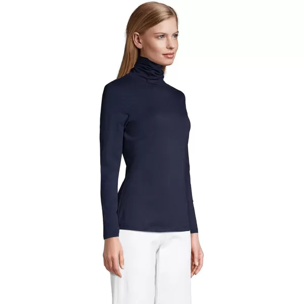 imageLands End Womens Lightweight Jersey Skimming Long Sleeve TurtleneckRadiant Navy