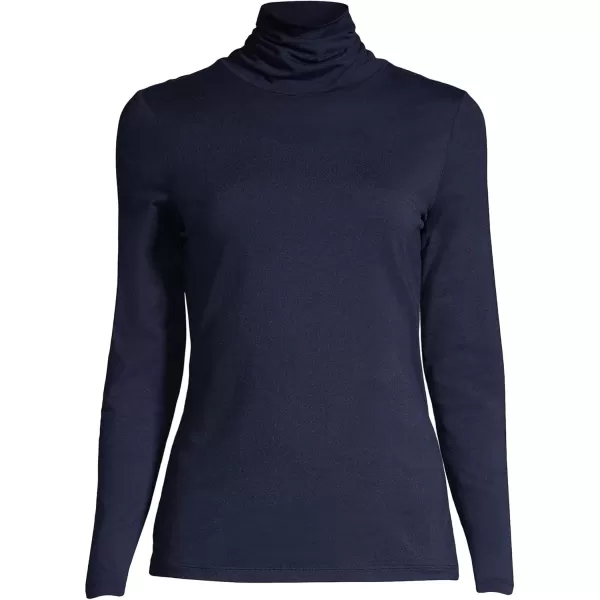 imageLands End Womens Lightweight Jersey Skimming Long Sleeve TurtleneckRadiant Navy