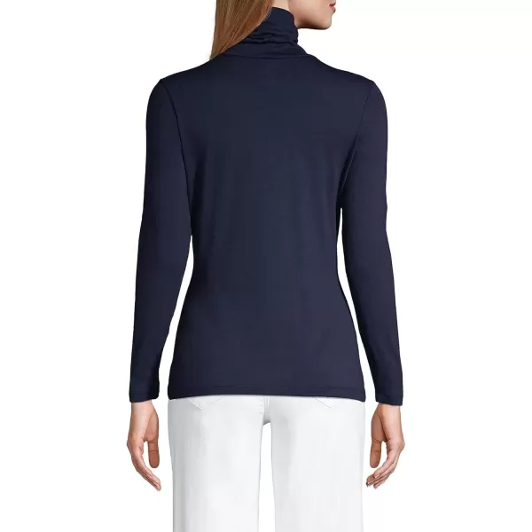 imageLands End Womens Lightweight Jersey Skimming Long Sleeve TurtleneckRadiant Navy