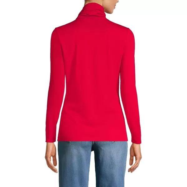 imageLands End Womens Lightweight Jersey Skimming Long Sleeve TurtleneckRich Red