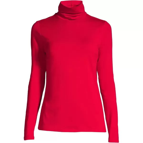 imageLands End Womens Lightweight Jersey Skimming Long Sleeve TurtleneckRich Red