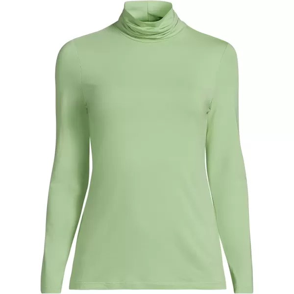 imageLands End Womens Lightweight Jersey Skimming Long Sleeve TurtleneckSoft Jade