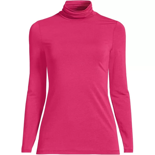 imageLands End Womens Lightweight Jersey Skimming Long Sleeve TurtleneckSpiced Rhubarb