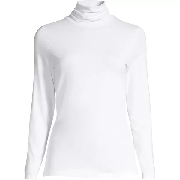 imageLands End Womens Lightweight Jersey Skimming Long Sleeve TurtleneckWhite