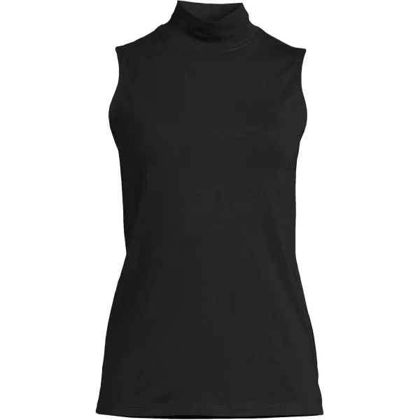 imageLands End Womens Lightweight Jersey Skimming Sleeveless Mock NeckBlack