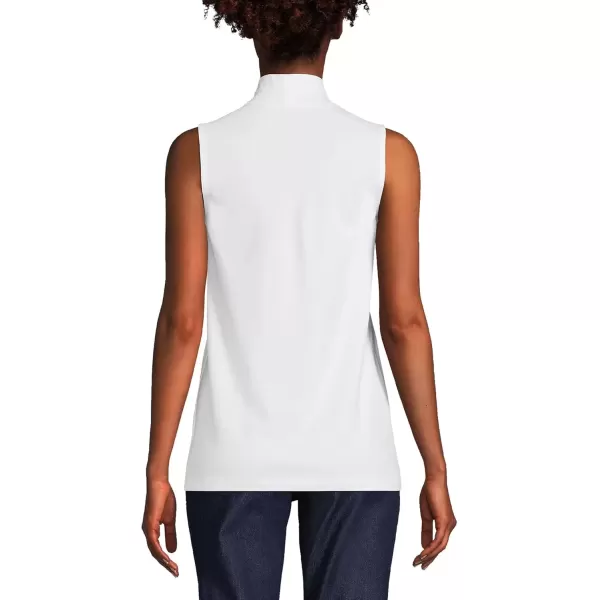 imageLands End Womens Lightweight Jersey Skimming Sleeveless Mock NeckWhite