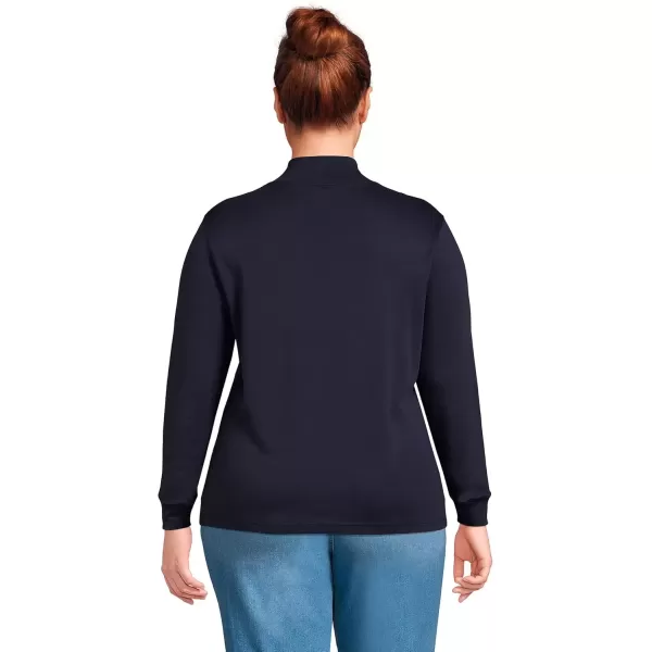 imageLands End Womens Long Sleeve Supima Mock TurtleneckRadiant Navy