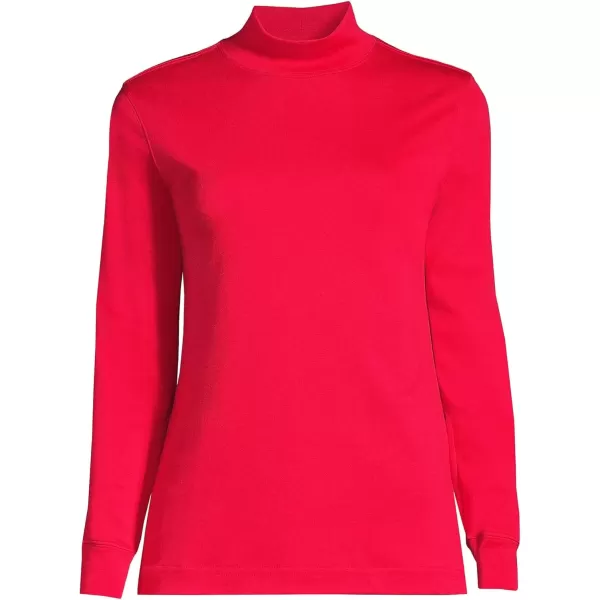 imageLands End Womens Long Sleeve Supima Mock TurtleneckRich Red