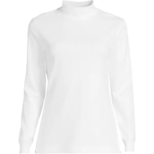 imageLands End Womens Long Sleeve Supima Mock TurtleneckWhite