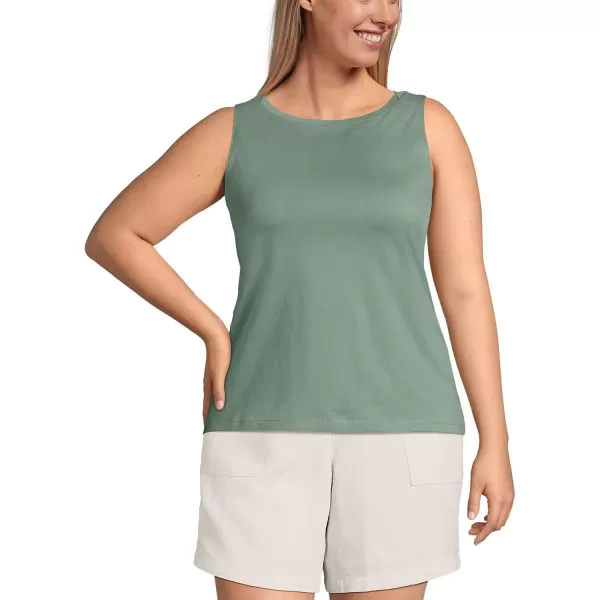 imageLands End Womens Supima Cotton Tank TopLily Pad Green