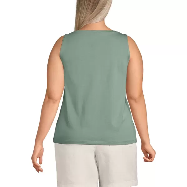 imageLands End Womens Supima Cotton Tank TopLily Pad Green