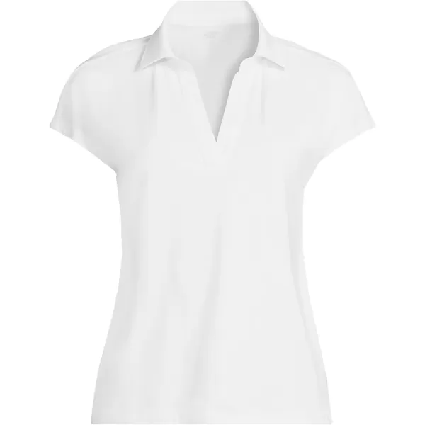 imageLands End Womens Supima Johnny Collar PoloWhite