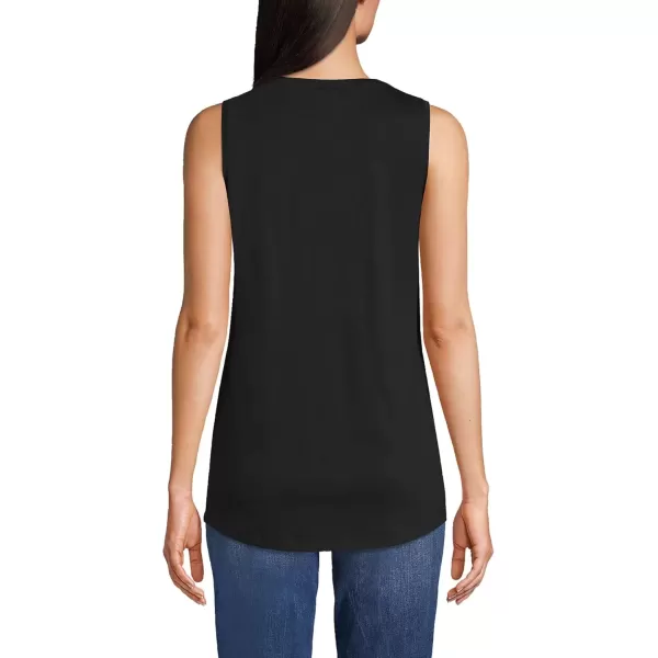 imageLands End Womens Tall Supima Cotton Tunic Tank TopBlack