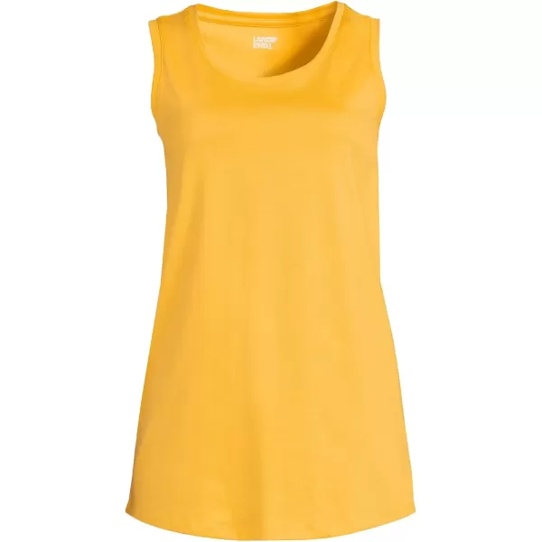 imageLands End Womens Tall Supima Cotton Tunic Tank TopSunset Yellow