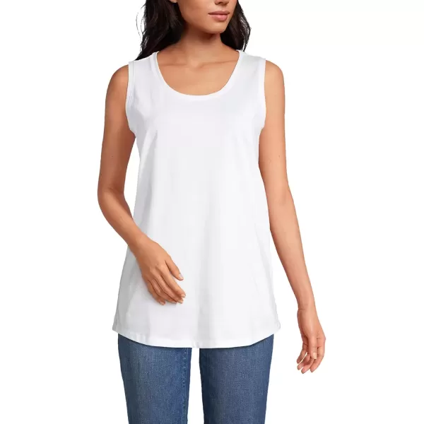 imageLands End Womens Tall Supima Cotton Tunic Tank TopWhite