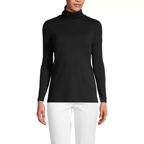 imageLands End Womens Tall Supima Cotton Turtleneck TunicBlack