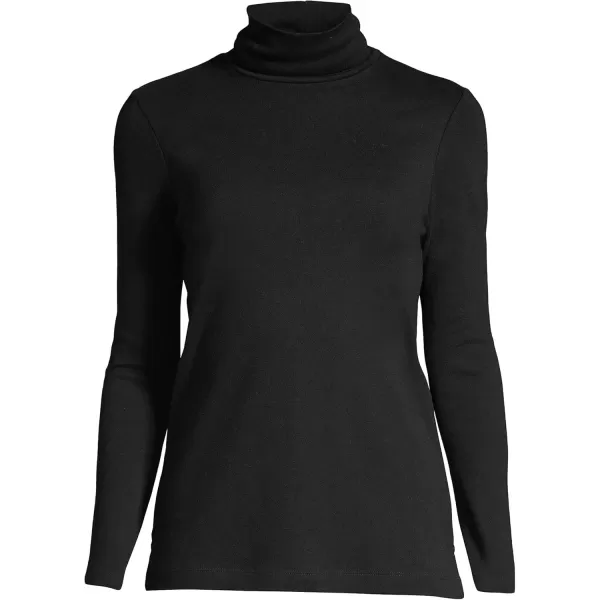 imageLands End Womens Tall Supima Cotton Turtleneck TunicBlack