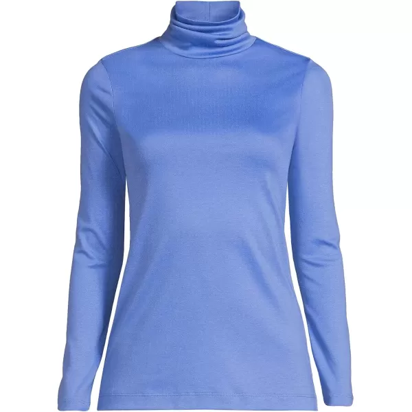 imageLands End Womens Tall Supima Cotton Turtleneck TunicChicory Blue