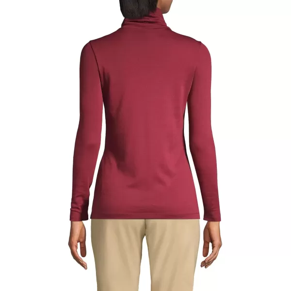 imageLands End Womens Tall Supima Cotton Turtleneck TunicRich Burgundy