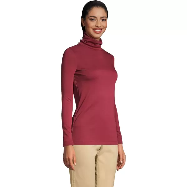 imageLands End Womens Tall Supima Cotton Turtleneck TunicRich Burgundy