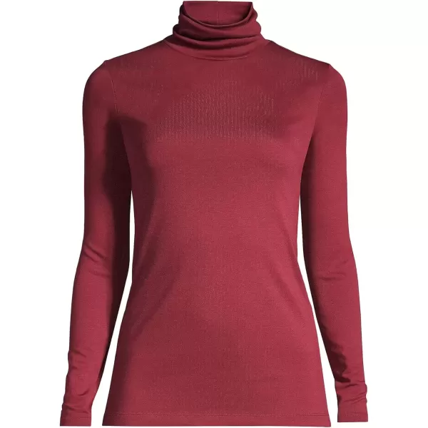 imageLands End Womens Tall Supima Cotton Turtleneck TunicRich Burgundy