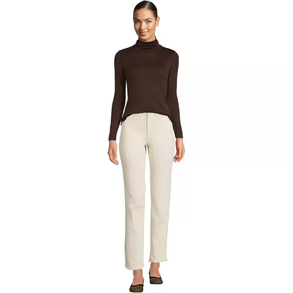 imageLands End Womens Tall Supima Cotton Turtleneck TunicRich Coffee