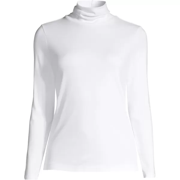 imageLands End Womens Tall Supima Cotton Turtleneck TunicWhite