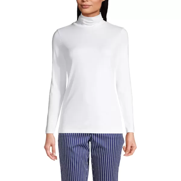 imageLands End Womens Tall Supima Cotton Turtleneck TunicWhite