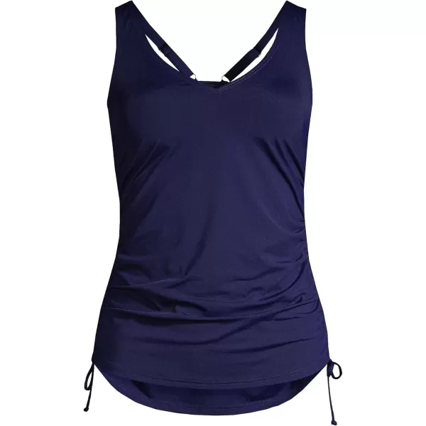 imageLands End Chlorine Resistant Underwire Tankini Swimsuit TopDeep Sea Navy