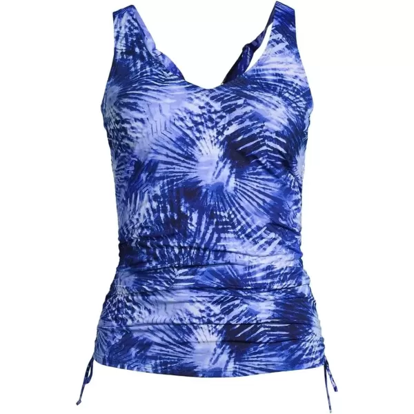 imageLands End Chlorine Resistant Underwire Tankini Swimsuit TopDeep Sea Navy Tie Dye Palm