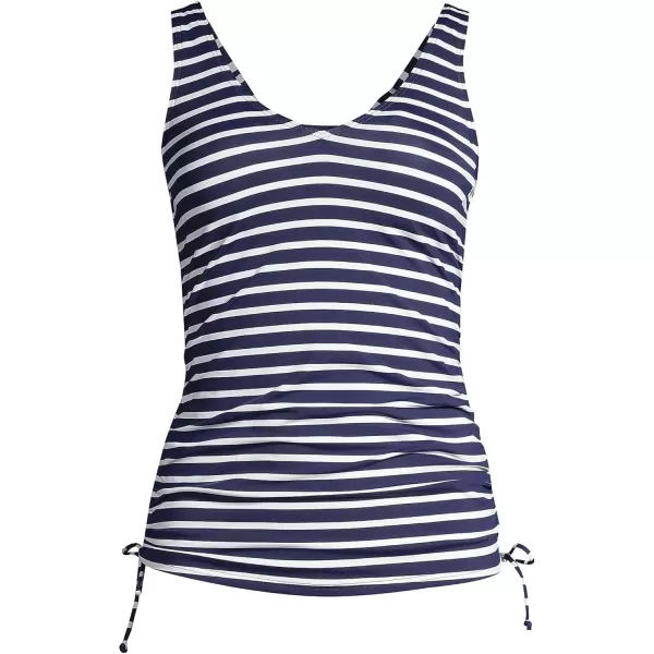 imageLands End Chlorine Resistant Underwire Tankini Swimsuit TopDeep SeaWhite Media Stripe