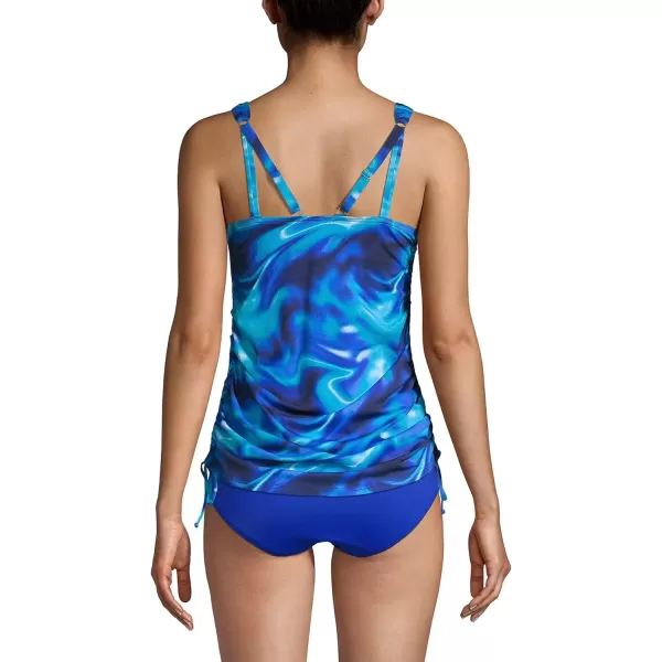 imageLands End Chlorine Resistant Underwire Tankini Swimsuit TopElectric Blue MultiSwirl