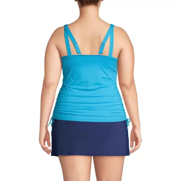 imageLands End Chlorine Resistant Underwire Tankini Swimsuit TopTurquoise