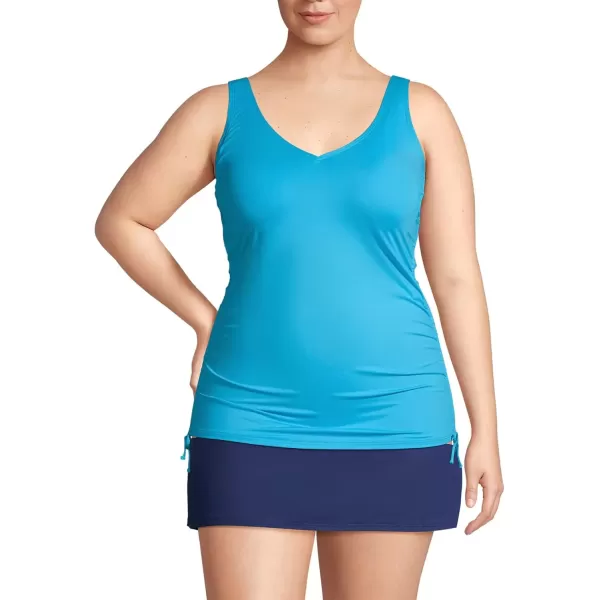 imageLands End Chlorine Resistant Underwire Tankini Swimsuit TopTurquoise