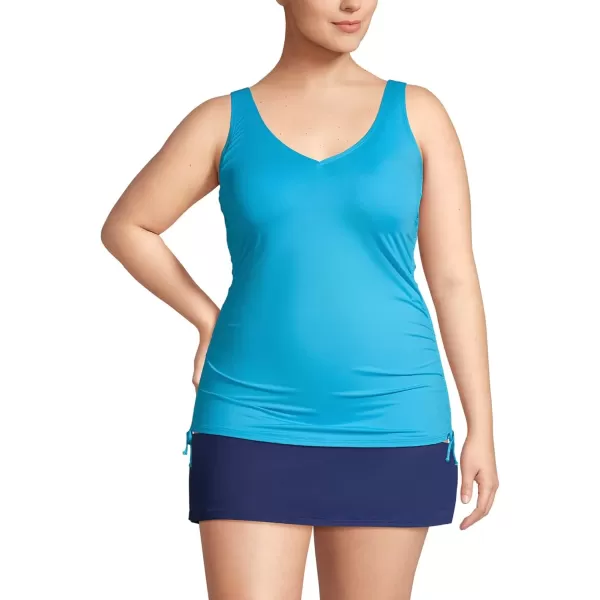 imageLands End Chlorine Resistant Underwire Tankini Swimsuit TopTurquoise