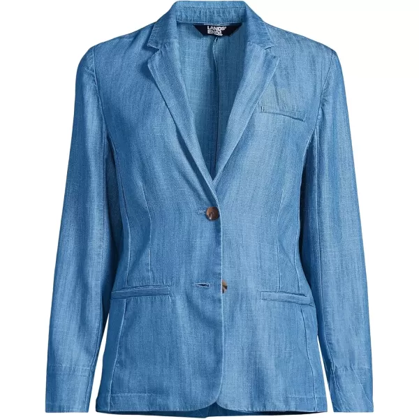 imageLands End Womens Indigo Relaxed Blazer made with TENCEL fibersSoft Indigo