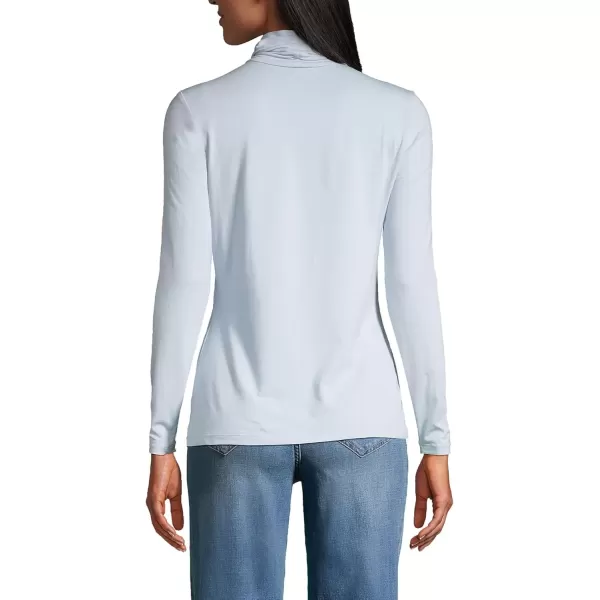 imageLands End Womens Lightweight Jersey Skimming Long Sleeve TurtleneckSoft Blue Haze