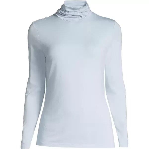 imageLands End Womens Lightweight Jersey Skimming Long Sleeve TurtleneckSoft Blue Haze