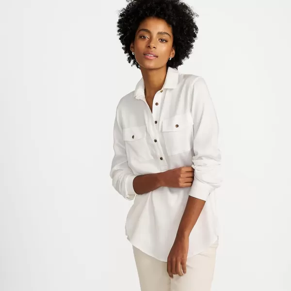 imageLands End Womens Long Sleeve Popover Top Made with Tencel FibersWhite