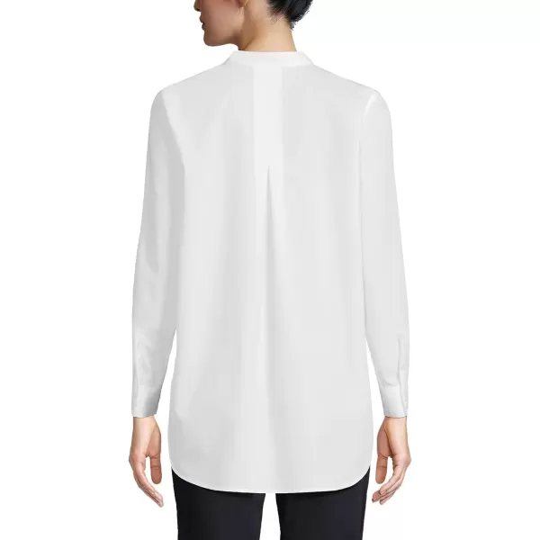 imageLands End Womens No Iron Long Sleeve Banded Collar Popover ShirtWhite