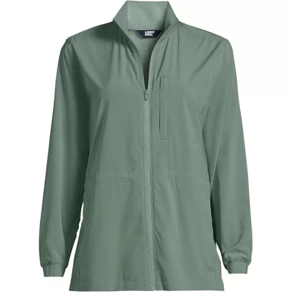 imageLands End Womens Performance Packable Full Zip ShirtLily Pad Green