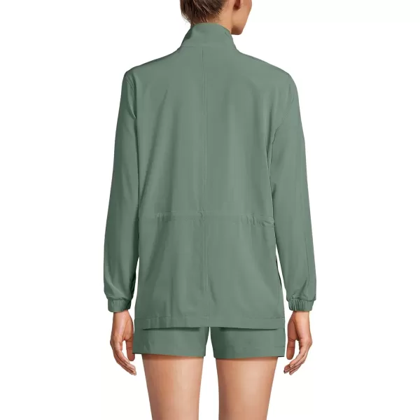 imageLands End Womens Performance Packable Full Zip ShirtLily Pad Green