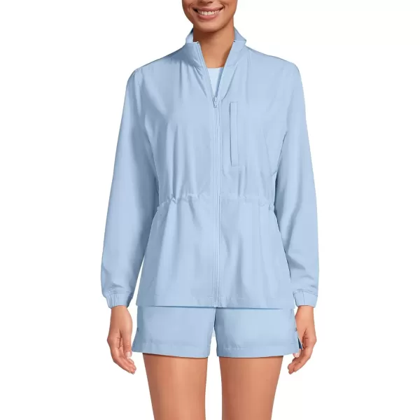 imageLands End Womens Performance Packable Full Zip ShirtSoft Blue Haze