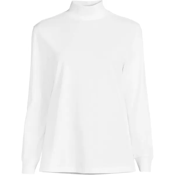 imageLands End Womens Plus Size Long Sleeve Super T MockWhite