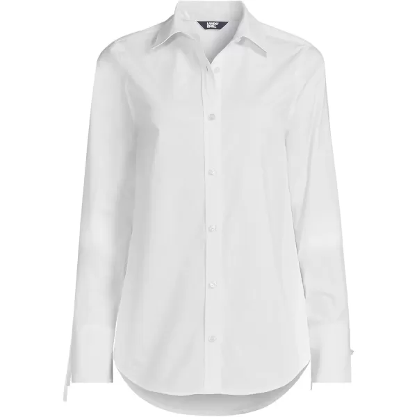 imageLands End Womens Poplin Tie Sleeve ShirtWhite