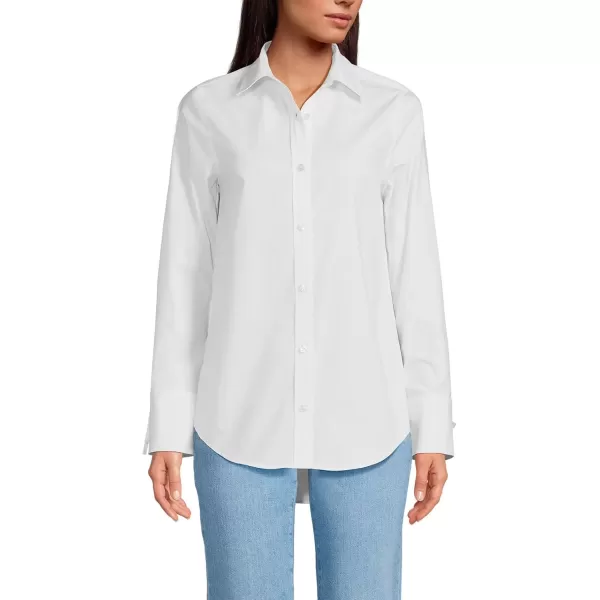 imageLands End Womens Poplin Tie Sleeve ShirtWhite