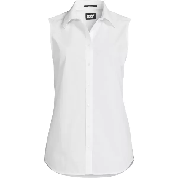 imageLands End Womens Sleeveless No Iron ShirtWhite