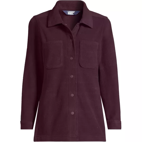 imageLands End Womens Anyweather Fleece Shirt JacketMidnight Plum