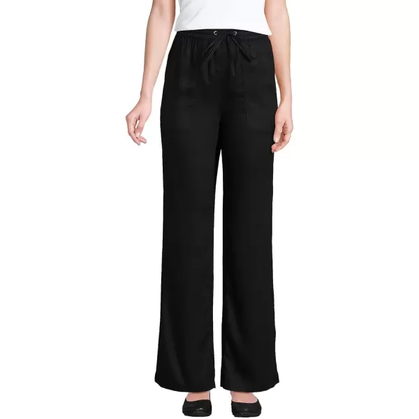 imageLands End Womens Recover High Rise Wide Leg JeansBlack